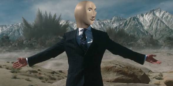 Meme Man archive image — Open arms