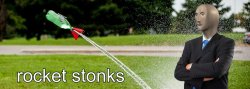 Meme Man archive image — rocket stonks