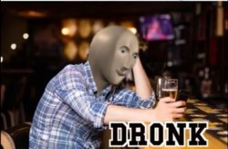 Meme Man archive image — DRONK
