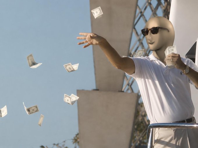 Meme Man archive image — Make it rain