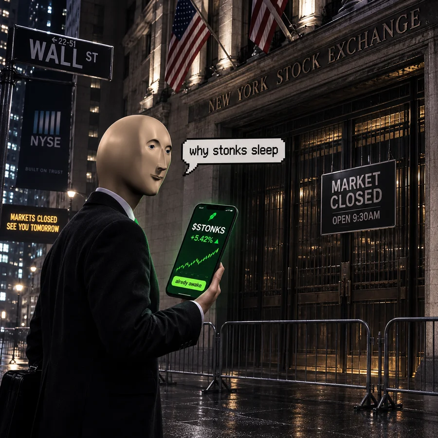 Meme Man archive image — Market asleep