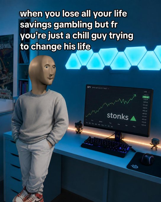 Meme Man archive image — Just a chill trader