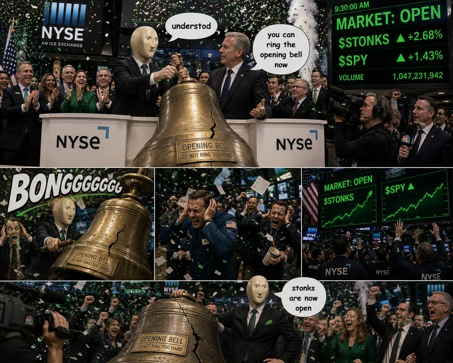 Meme Man archive image — Opening bell
