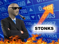 Meme Man archive image — STONKS